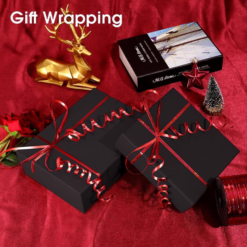 OMISELIO Red Curling Ribbon - 500 Yard Shiny Metallic Curling Ribbon for Gift Wrapping, Balloons, Christmas, Valentine's Day, Birthday - Image 3